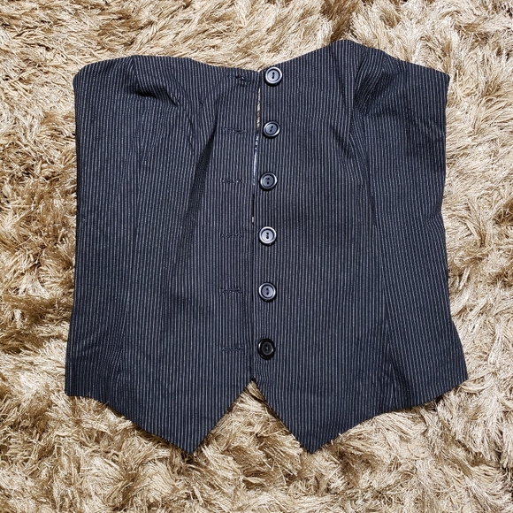 NWT Guess Jeans Stripe Overbust Corset, sz L - Picture 3 of 9